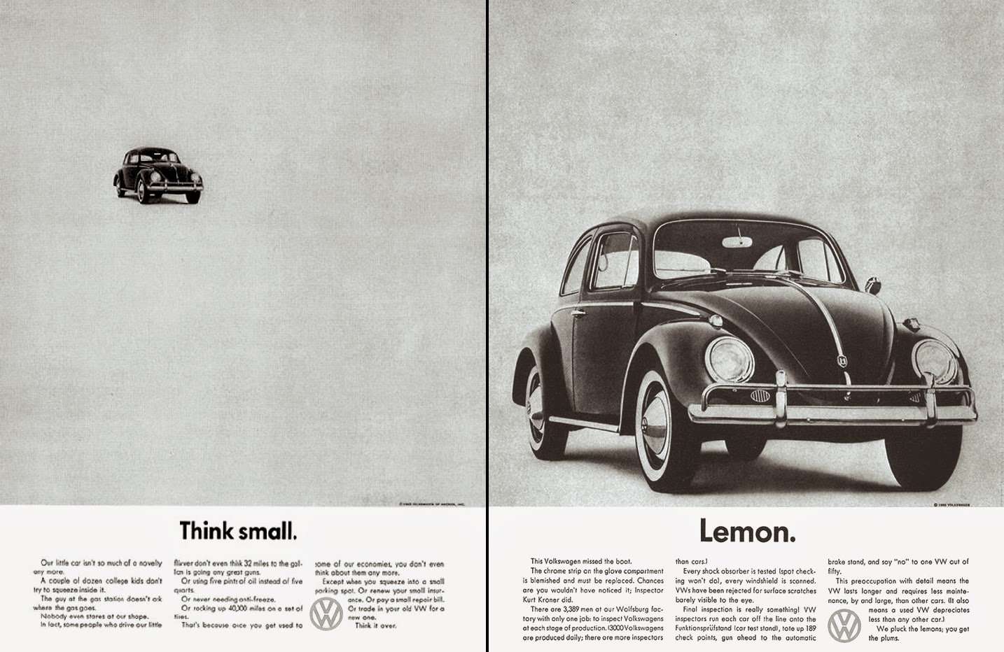 PUBBLICITÀ VOLKSWAGEN BILL BERNBACH -